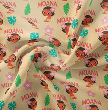 Load image into Gallery viewer, Moana Collection II - Toddler Moana - Cream Fabric - 1/2 Meter - Cotton Fabric