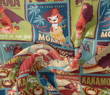 Load image into Gallery viewer, Moana Collection II - Adventure Frames - Multi Fabric - 1/2 Meter - Cotton Fabric