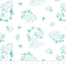 Load image into Gallery viewer, Little Mermaid - White Fabric - 1/2 Meter - Cotton Fabric