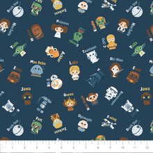 Charger l'image dans la galerie, Star Wars Alphabet Toss Flannel Fabric - 1/2 Meter