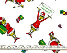 Load image into Gallery viewer, How the Grinch Stole Christmas ADE-20996-223 White Robert Kaufman - 1/2 Meter - Cotton Fabric