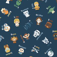Charger l'image dans la galerie, Star Wars Alphabet Toss Flannel Fabric - 1/2 Meter