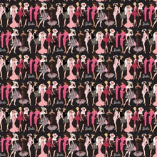 Load image into Gallery viewer, Barbie™ Vintage Fashion Black CD16891 - Black Fabric - 1/2 Meter - Cotton Fabric