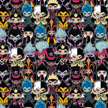 Load image into Gallery viewer, Disney Villains Kawaii Collection - Cute Villain Stack - Multi Fabric - 1/2 Meter - Cotton Fabric