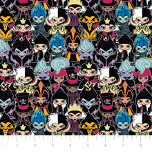 Load image into Gallery viewer, Disney Villains Kawaii Collection - Cute Villain Stack - Multi Fabric - 1/2 Meter - Cotton Fabric