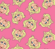 Charger l'image dans la galerie, The Muppets Miss Piggy Pink Fabric - 1/2 Meter - Cotton Fabric