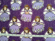 Charger l'image dans la galerie, Princess Sophia Purple Flannel Fabric - 1/2 Meter