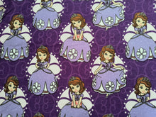 Charger l'image dans la galerie, Princess Sophia Purple Flannel Fabric - 1/2 Meter