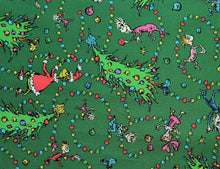Load image into Gallery viewer, How the Grinch Stole Christmas 22569 Green Robert Kaufman - 1/2 Meter - Cotton Fabric