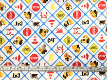 Load image into Gallery viewer, CatR Building Crew White - Fabric - 1/2 Meter - Cotton Fabric