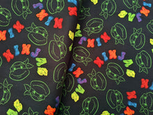 Charger l'image dans la galerie, TMNT Sketch Toss - Black Fabric - 1/2 Meter - Cotton Fabric