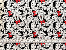 Load image into Gallery viewer, Minnie Tossed Face 85271010 02 White Fabric - 1/2 Meter - Cotton Fabric