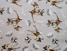 Load image into Gallery viewer, Bambi 72985 - Light Grey Fabric - 1/2 Meter - Cotton Fabric