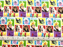 Load image into Gallery viewer, Disney Villains Mayhem Collection - Made for Mayham - Multi Fabric - 1/2 Meter - Cotton Fabric