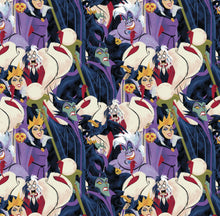Load image into Gallery viewer, Disney Villains Mayhem Collection - Party Of Villains - Multi Fabric - 1/2 Meter - Cotton Fabric
