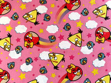 Load image into Gallery viewer, Angry birds Pink Fabric - 1/2 Meter - Cotton Fabric