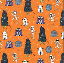 Load image into Gallery viewer, Character Halloween III - Ghost Crew - Orange Fabric - 1/2 Meter - Cotton Fabric