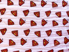 Charger l'image dans la galerie, SuperMan Logo Fabric - 1/2 Meter - Swaddle Muslin