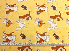 Load image into Gallery viewer, Aristocats Toss Yellow 85030202 Fabric - 1/2 Meter - Cotton Fabric