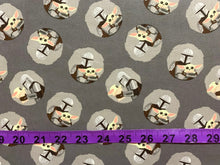 Charger l'image dans la galerie, Star Wars Mandalorian II Mando and Child Toss Grey Fabric - 1/2 Meter - Cotton Fabric