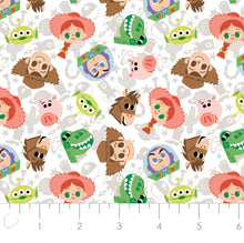 Charger l'image dans la galerie, Toy Story Let's Play - Toys Face Toss - White Fabric - 1/2 Meter - Cotton Fabric