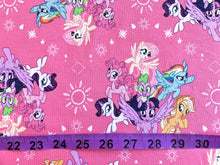 Load image into Gallery viewer, My Little Pony Pink Fabric - 1/2 Meter - Knit Fabric