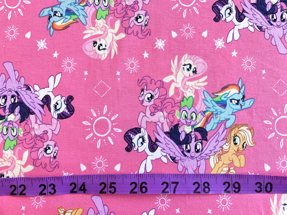 My Little Pony Pink Fabric - 1/2 Meter - Knit Fabric – Les Tissus S.N.