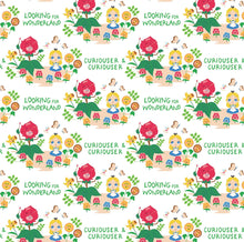 Load image into Gallery viewer, Disney - The Day of the Little World Collection - Curiouser - White Fabric - 1/2 Meter - Cotton Fabric