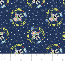 Charger l'image dans la galerie, Toy Story Let's Play - Buzz In Space - Navy Fabric - 1/2 Meter - Cotton Fabric