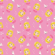 Load image into Gallery viewer, Disney Princess Kawaii - Cute Aurora Toss - Pink Fabric - 1/2 Meter - Cotton Fabric