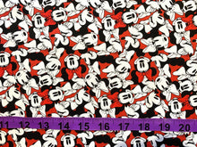 Load image into Gallery viewer, Minnie Tossed Face 85271010 02 Red Fabric - 1/2 Meter - Cotton Fabric