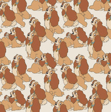 Load image into Gallery viewer, Disney Classic - Lady And The Tramp - Lady Stack Cream Fabric - 1/2 Meter - Cotton Fabric
