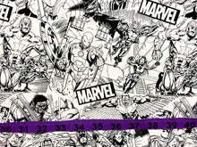 Load image into Gallery viewer, Marvel Avengers Sketch CP73228 Fabric - 1/2 Meter - Cotton Fabric