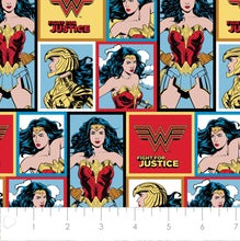 Charger l'image dans la galerie, Wonder Woman - WW84 - Blocks Fabric - 1/2 Meter - Cotton Fabric