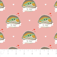 Load image into Gallery viewer, Character Valentine's Day - Be Mine - Pink Fabric - 1/2 Meter - Cotton Fabric