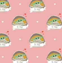 Load image into Gallery viewer, Character Valentine's Day - Be Mine - Pink Fabric - 1/2 Meter - Cotton Fabric