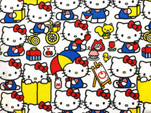 Load image into Gallery viewer, Hello Kitty at Play - White Fabric - 1/2 Meter - Cotton Fabric