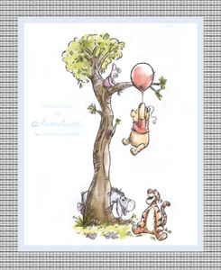 Winnie the Pooh Panel - Cotton Fabric