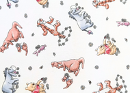 Winnie the Pooh 73813 - White Fabric - 1/2 Meter - Cotton Fabric