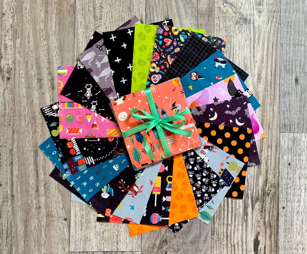 Halloween #1 - 5” Squares - 20pcs - Cotton Fabric