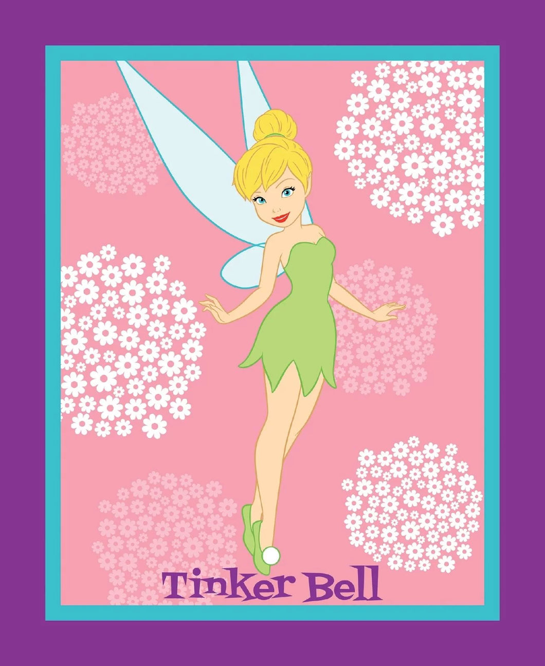 Disney Tinkerbell Panel - Cotton Fabric