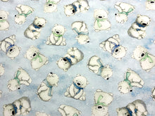 Load image into Gallery viewer, Bears Light Blue Minky - 1/2 Meter
