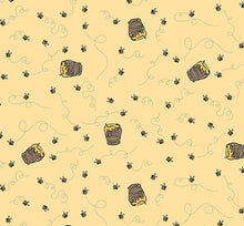 Charger l&#39;image dans la galerie, Winnie The Pooh Bees Sunshine C17004 - Yellow Fabric - 1/2 Meter - Cotton Fabric

