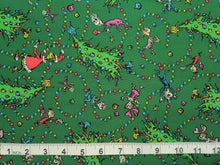 Load image into Gallery viewer, How the Grinch Stole Christmas 22569 Green Robert Kaufman - 1/2 Meter - Cotton Fabric
