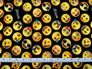 Emoji - 1 Yard Cut - Cotton Fabric