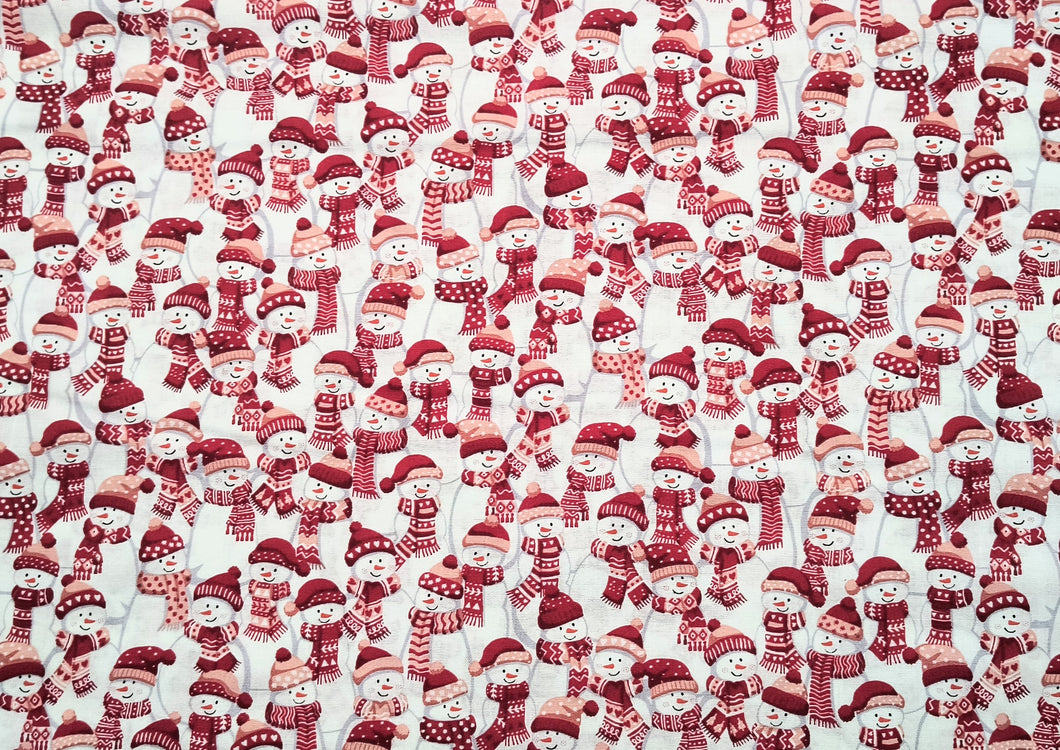 Frosty Snowman - Makower UK - Multi Fabric - 1/2 Meter - Cotton Fabric