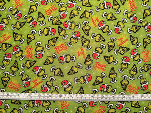 How the Grinch Stole Christmas ADE-22567 240 Green Robert Kaufman - 1/2 Meter - Cotton Fabric