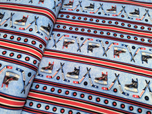 Load image into Gallery viewer, Hockey Game Robert Kaufman Fabric - 1/2 Meter - Cotton Fabric

