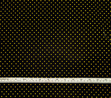 Load image into Gallery viewer, Dots Yellow/Black Fabric - 1/2 Meter - Cotton Fabric
