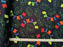 Charger l&#39;image dans la galerie, TMNT Sketch Toss - Black Fabric - 1/2 Meter - Cotton Fabric
